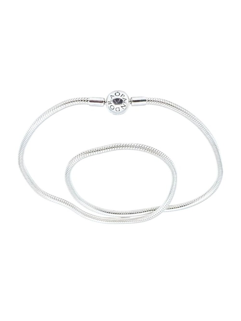 Pandora Moments Smooth Sterling Silver Snake Chain Necklace 16.5 Inches View 4
